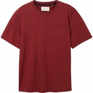Tričko Tom Tailor pastelově červená / červený melír