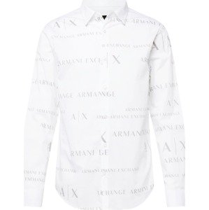 Košile Armani Exchange šedá / bílá