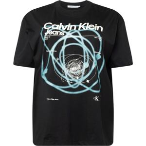 Tričko 'GALAXY' Calvin Klein Jeans Curve opálová / černá / bílá