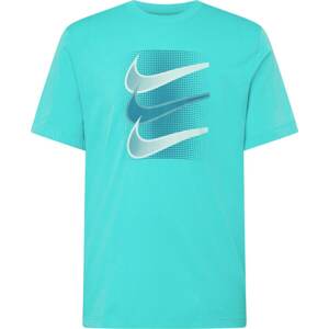 Tričko Nike Sportswear marine modrá / tyrkysová / šedá