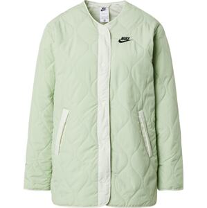 Přechodná bunda Nike Sportswear světle zelená / černá