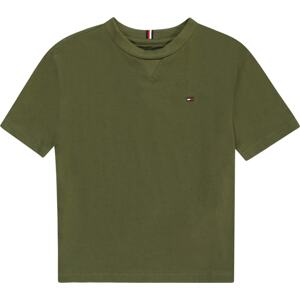Tričko Tommy Hilfiger námořnická modř / tmavě zelená / červená / offwhite