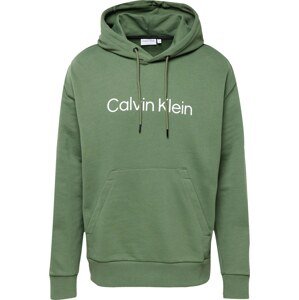 Mikina 'HERO' Calvin Klein zelená / bílá