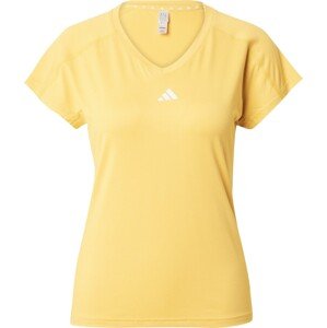 Funkční tričko adidas performance žlutá / offwhite