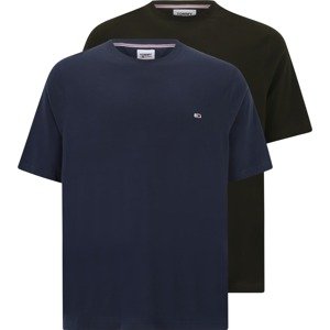 Tričko Tommy Jeans Plus námořnická modř / umbra / červená / bílá