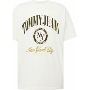 Tričko Tommy Jeans žlutá / černá / bílá