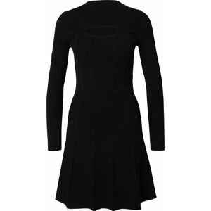 Úpletové šaty 'Sorsety' HUGO černá