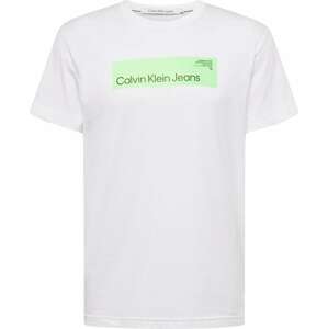 Tričko Calvin Klein Jeans kiwi / černá / bílá