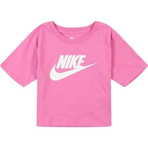 Tričko Nike Sportswear pink / bílá