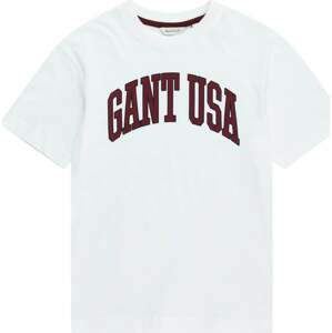 Tričko Gant krvavě červená / bílá