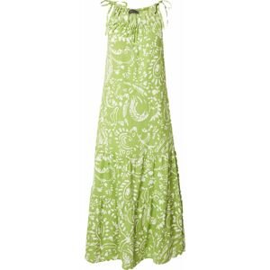 Letní šaty Marks & Spencer světle zelená / bílá
