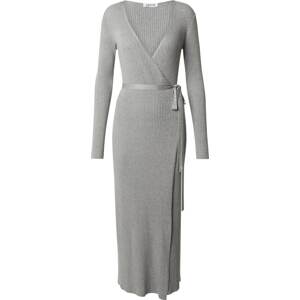 Úpletové šaty 'Mailien' EDITED světle šedá / šedý melír