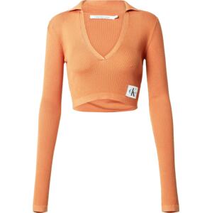 Svetr Calvin Klein Jeans oranžová / bílá