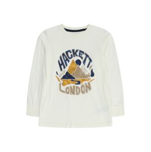 Tričko Hackett London modrá / světle hnědá / oranžová / bílá