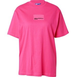 Tričko KARL LAGERFELD JEANS pink / růžová / černá