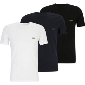 Tričko BOSS Black námořnická modř / černá / bílá