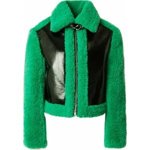 Přechodná bunda Karl Lagerfeld trávově zelená / černá