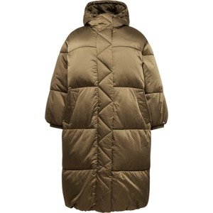 Zimní kabát Tommy Jeans Curve olivová
