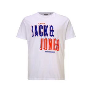 Jack & Jones Plus Tričko 'COAST' námořnická modř / humrová / bílá