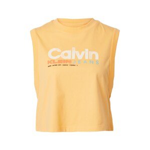Calvin Klein Jeans Top azurová / jasně oranžová / černá / bílá