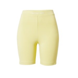 Calvin Klein Jeans Legíny světle žlutá / bílá