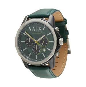 ARMANI EXCHANGE Analogové hodinky zelená / stříbrná