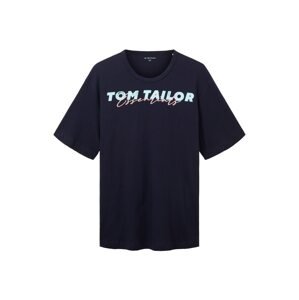 TOM TAILOR Men + Tričko námořnická modř / tyrkysová / světle růžová