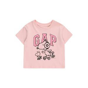 GAP Tričko pink / světle růžová / černá