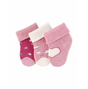 STERNTALER Ponožky  fuchsiová / růžová / bílá