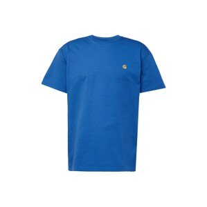 Carhartt WIP Tričko 'Chase' modrá / zlatě žlutá