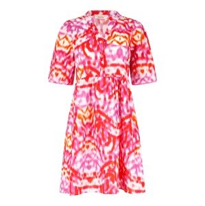 LolaLiza Šaty oranžová / pink / fuchsiová / bílá