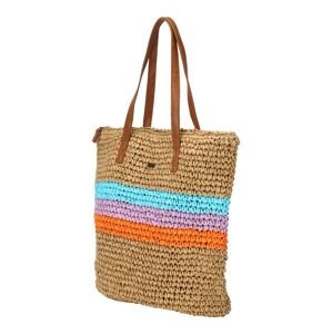 ROXY Nákupní taška 'TWILIGHT MOON'  béžová / světlemodrá / světle fialová / oranžová