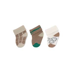 STERNTALER Ponožky  béžová / hnědá / zelená / černá