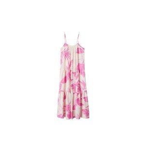 MANGO Letní šaty 'Gari' pink / bílá