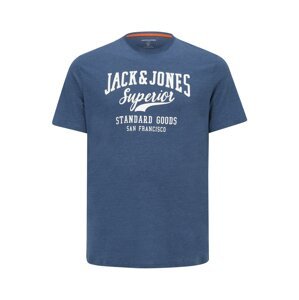 Jack & Jones Plus Tričko chladná modrá / bílá