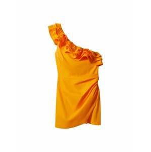 MANGO Koktejlové šaty 'Honey' oranžová