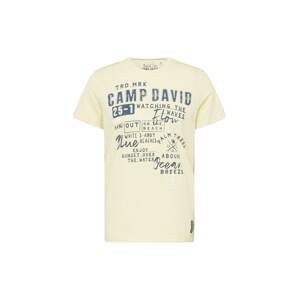 CAMP DAVID Tričko námořnická modř / pastelově žlutá