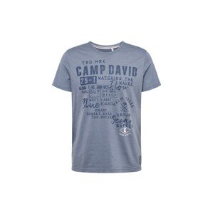 CAMP DAVID Tričko chladná modrá / tmavě modrá / bílá