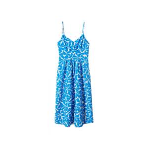 MANGO Letní šaty 'Salinas' královská modrá / bílá