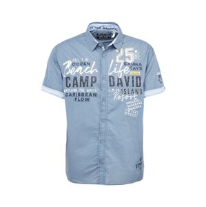 CAMP DAVID Košile námořnická modř / žlutá / čedičová šedá / bílá