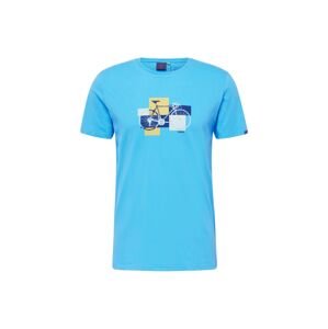 Ragwear Tričko 'BLAIZE' námořnická modř / svítivě modrá / žlutá / světle šedá