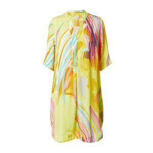 Emily Van Den Bergh Košilové šaty světlemodrá / žlutá / pink / bílá