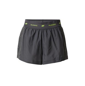 4F Sportovní kalhoty šedá / antracitová / světle zelená
