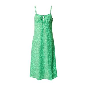 Monki Letní šaty zelená / offwhite