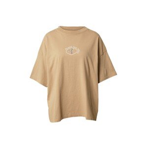 Pegador Oversized tričko 'Sovana' světle hnědá / pastelově zelená / fialová / bílá