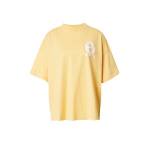 Pegador Oversized tričko 'Brend' tmavě žlutá / tmavě zelená / oranžová / přírodní bílá