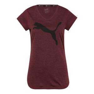 PUMA Funkční tričko 'Heather Cat'  vínově červená / černá