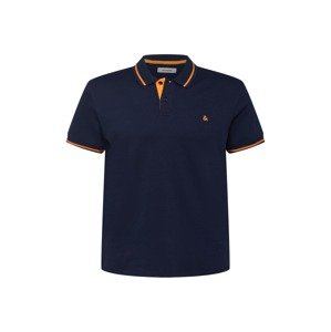 JACK & JONES Tričko  námořnická modř / jasně oranžová