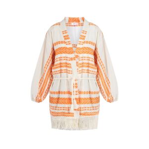 IZIA Kimono  oranžová / přírodní bílá