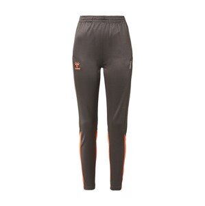 Hummel Sportovní kalhoty tmavě šedá / oranžová / svítivě oranžová
